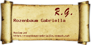 Rozenbaum Gabriella névjegykártya